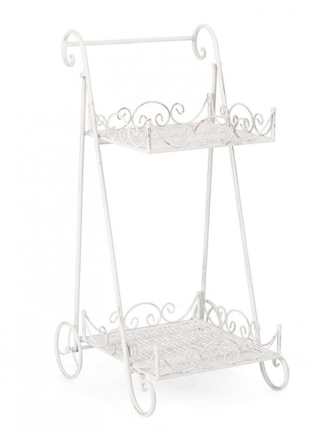 Set 4 Porta Fiori Acciaio Bianco Stile Rustico da Interno - IRENE