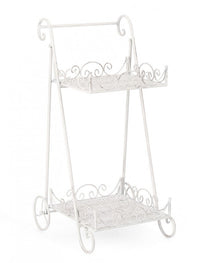 Set 4 Porta Fiori Acciaio Bianco Stile Rustico da Interno - IRENE