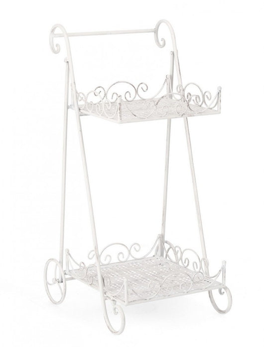 Set 4 Porta Fiori Acciaio Bianco Stile Rustico da Interno - IRENE