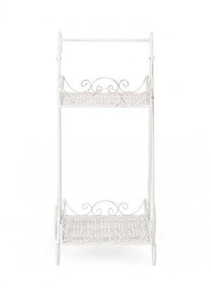 Set 4 Porta Fiori Acciaio Bianco Stile Rustico da Interno - IRENE