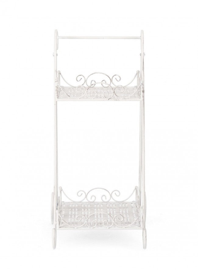 Set 4 Porta Fiori Acciaio Bianco Stile Rustico da Interno - IRENE