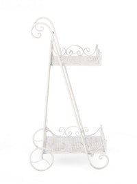 Set 4 Porta Fiori Acciaio Bianco Stile Rustico da Interno - IRENE