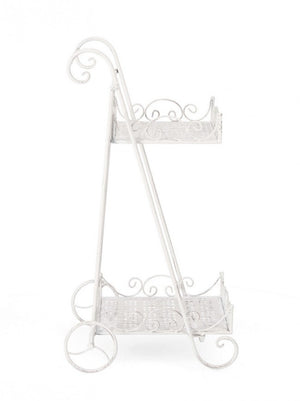 Set 4 Porta Fiori Acciaio Bianco Stile Rustico da Interno - IRENE