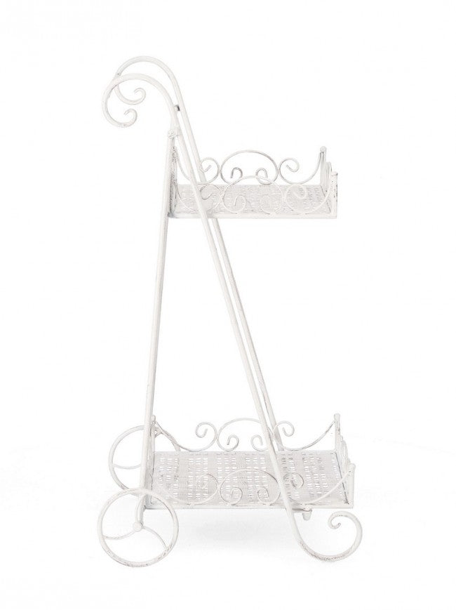 Set 4 Porta Fiori Acciaio Bianco Stile Rustico da Interno - IRENE