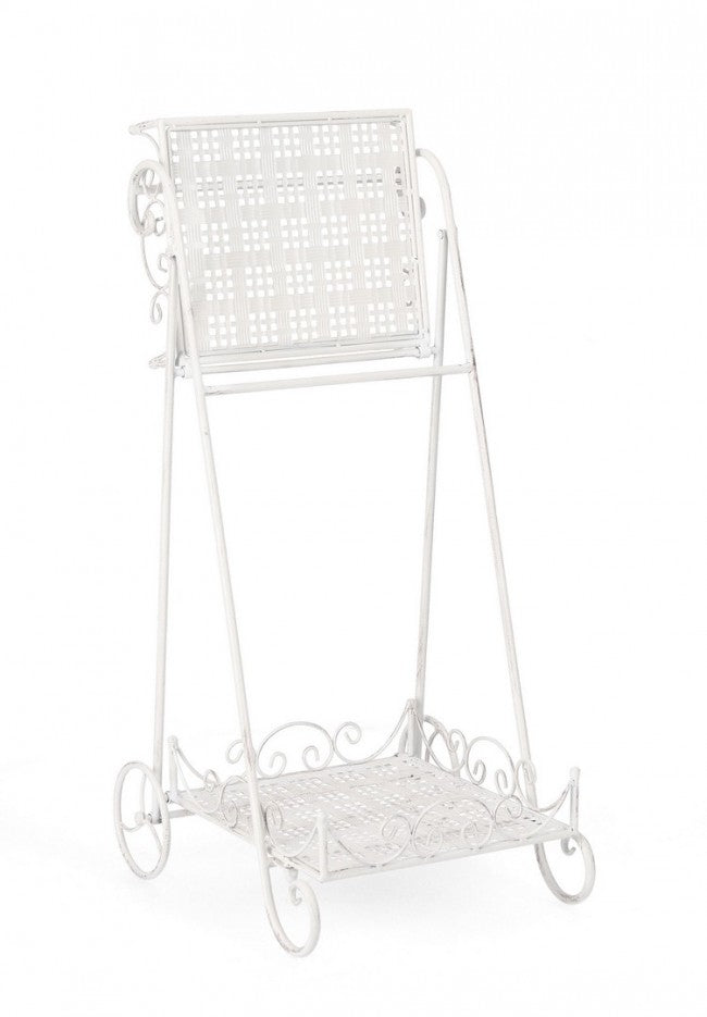 Set 4 Porta Fiori Acciaio Bianco Stile Rustico da Interno - IRENE