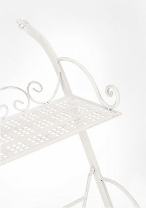 Set 4 Porta Fiori 3 Piani Acciaio Bianco Rustico da Interno - IRENE