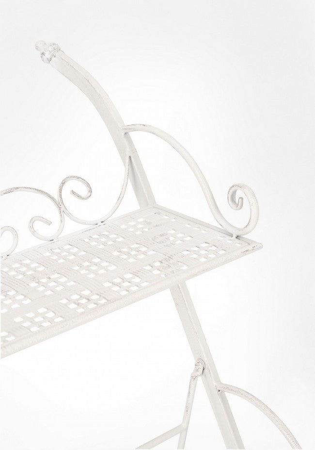 Set 4 Porta Fiori 3 Piani Acciaio Bianco Rustico da Interno - IRENE