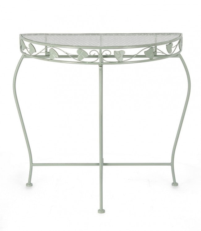 Set 2 Consolle in Acciaio Verde Rustico da Interno - GIANNA