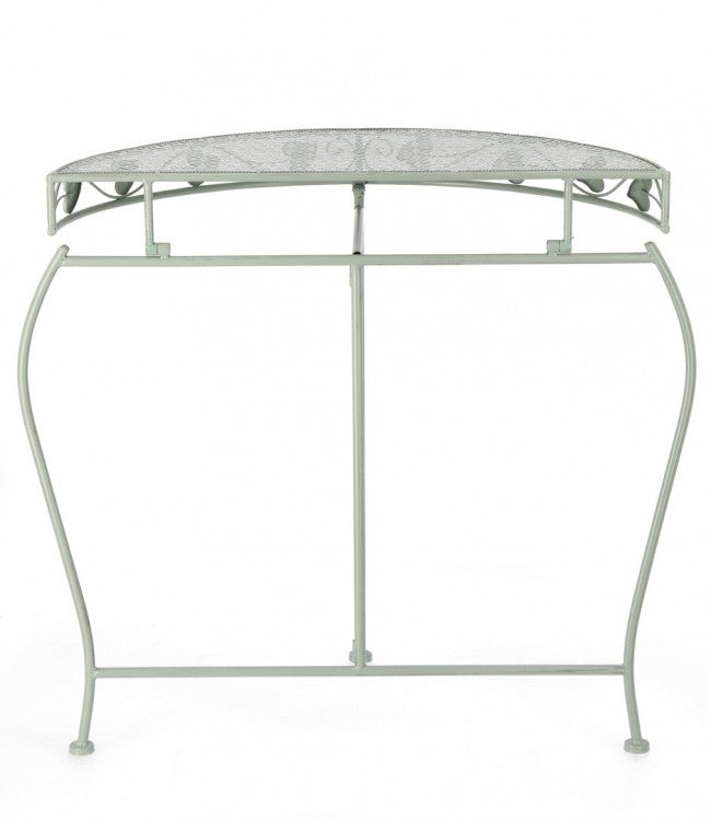 Set 2 Consolle in Acciaio Verde Rustico da Interno - GIANNA