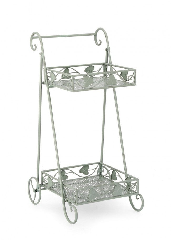 Set 4 Porta Fiori Metallo Verde Salvia da Interno - GIANNA