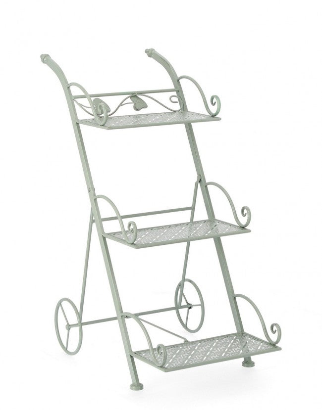 Set 4 Porta Fiori Metallo Verde Rustico da Esterno - GIANNA