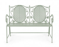 Panca Acciaio Verde Stile Rustico da Esterno - GIANNA