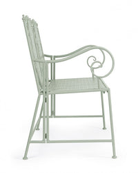 Panca Acciaio Verde Stile Rustico da Esterno - GIANNA