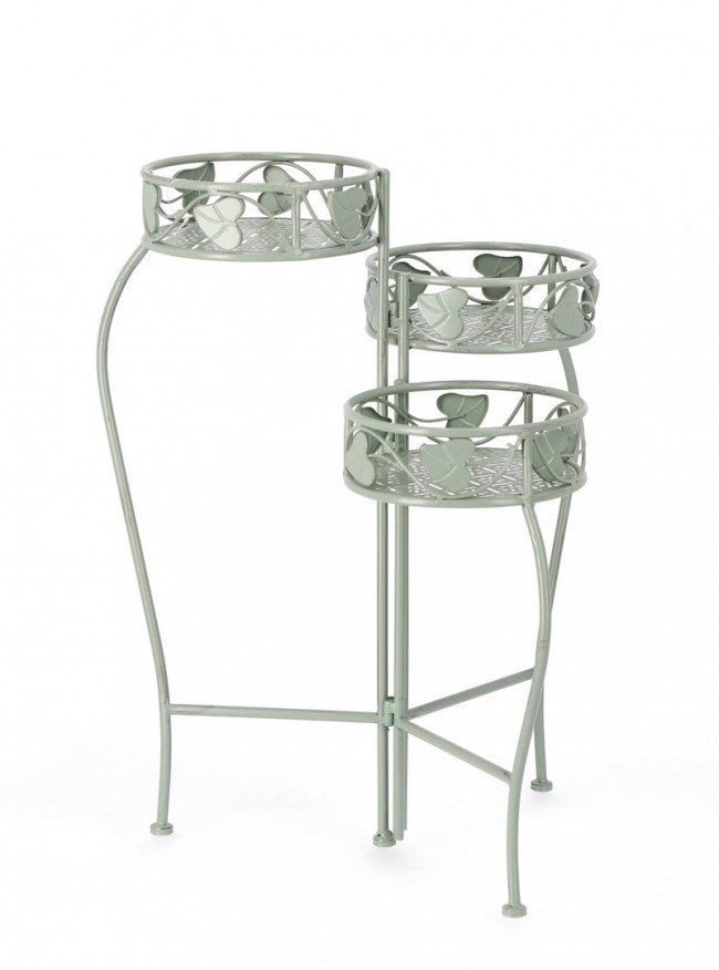 Set 2 Porta Fiori Metallo Verde Stile Rustico da Interno - GIANNA