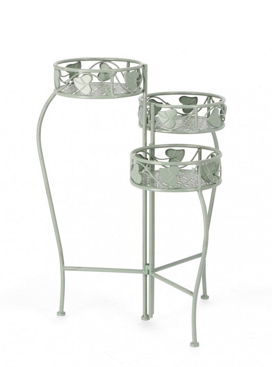 Set 2 Porta Fiori Metallo Verde Stile Rustico da Interno - GIANNA