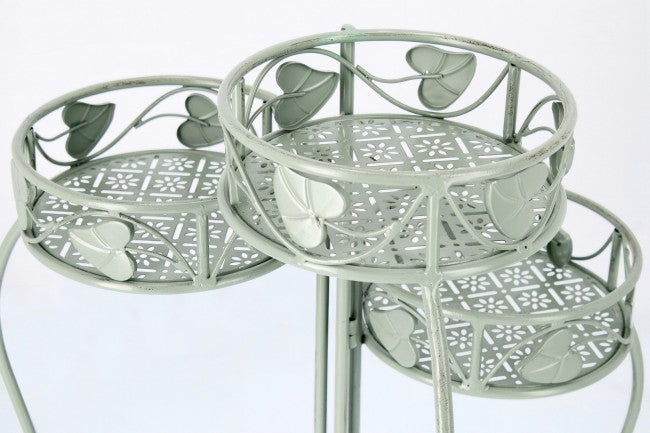 Set 2 Porta Fiori Metallo Verde Stile Rustico da Interno - GIANNA