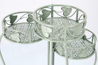 Set 2 Porta Fiori Metallo Verde Stile Rustico da Interno - GIANNA