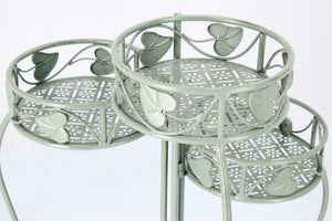 Set 2 Porta Fiori Metallo Verde Stile Rustico da Interno - GIANNA