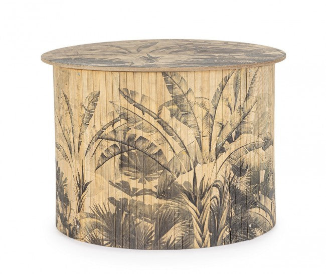 Tavolino Legno Bamboo Marrone Boho da Interno 58 H40 - STARDUST