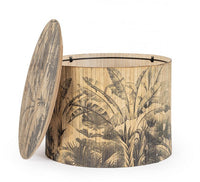 Tavolino Legno Bamboo Marrone Boho da Interno 58 H40 - STARDUST