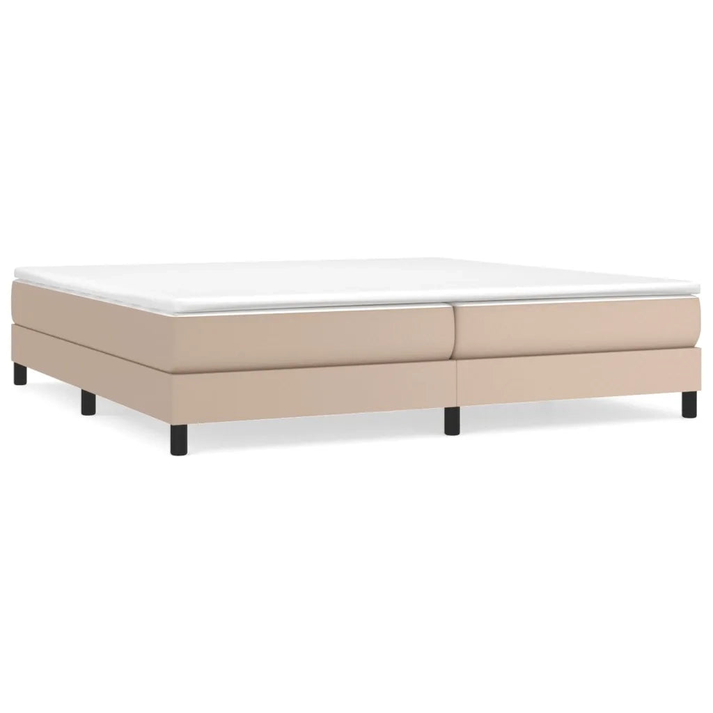 Giroletto a Molle con Materasso Cappuccino 200x200cm Similpelle 3144284