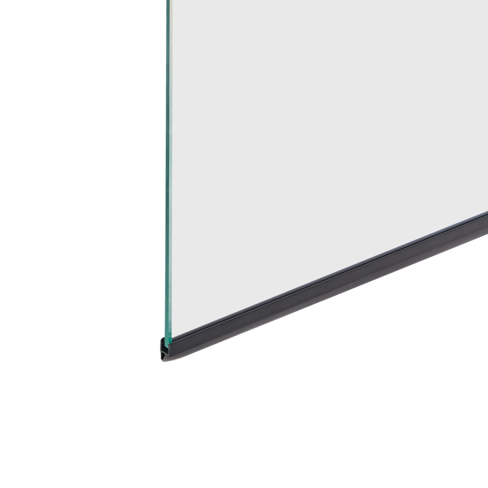 Schermo Doccia Vasca Vetro Temperato Nero con Alluminio 140 x 80 cm Regolabile Minimalista