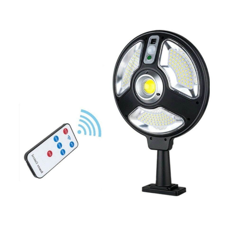 Trade Shop - Faro Lampione Stradale Solare Con Sensore Di Movimento Telecomando 120 Led 1288b -