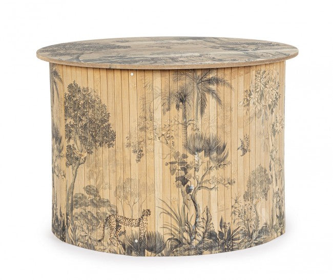 Tavolino Legno Bambù Marrone Boho da Interno 58xH40 - STARDUST