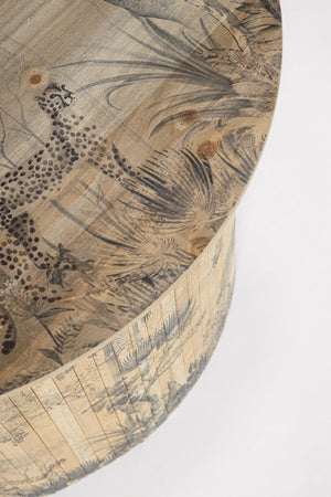 Tavolino Legno Bambù Marrone Boho da Interno 58xH40 - STARDUST