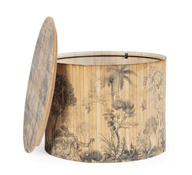 Tavolino Legno Bambù Marrone Boho da Interno 58xH40 - STARDUST