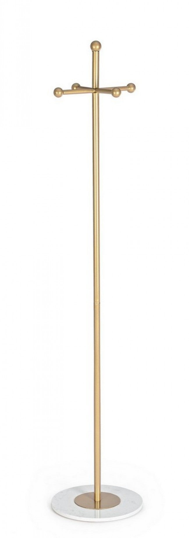 Set 2 Appendiabiti Marmo Oro Moderno H175 cm - PARADISO