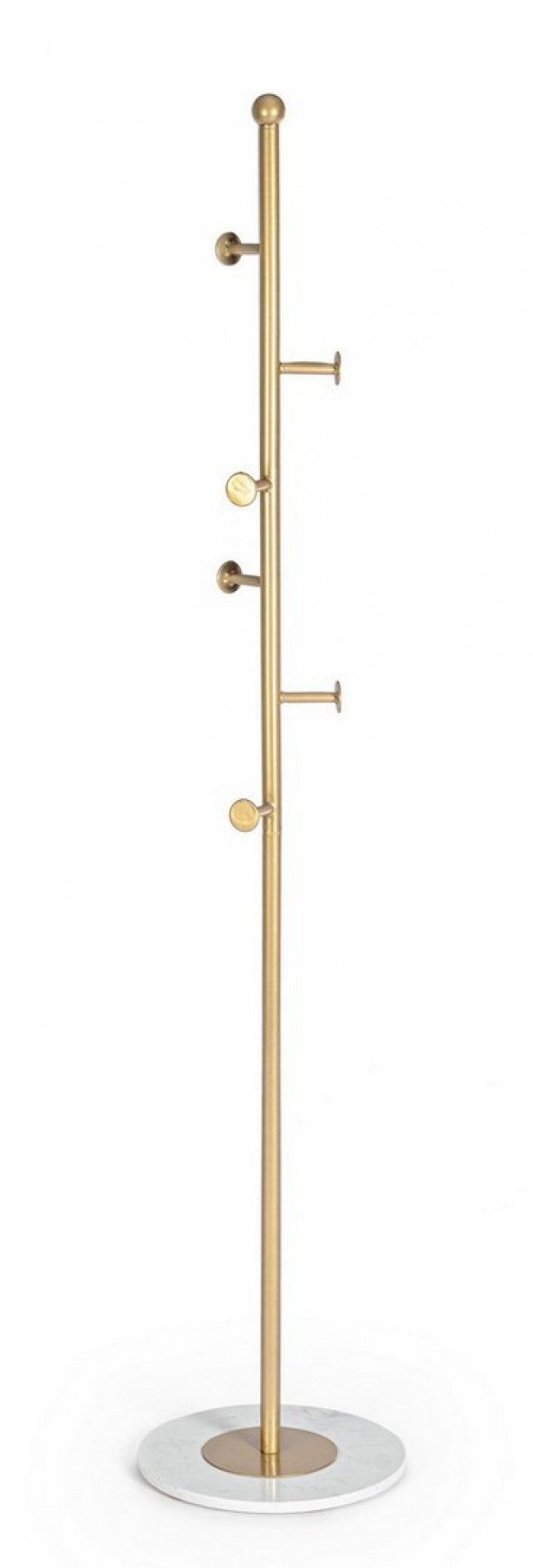 Set 2 Appendiabiti in Marmo Oro Moderno H175 cm - PARADISO