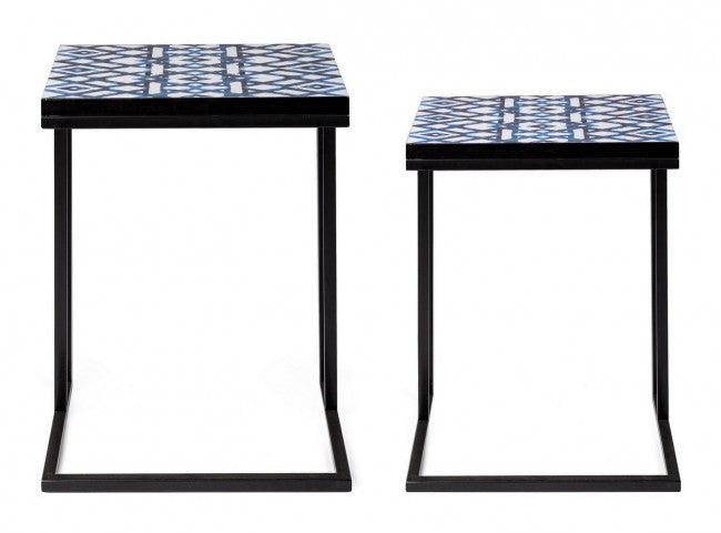 Tavolini Nero Stile Moderno da Interno - DECLAN