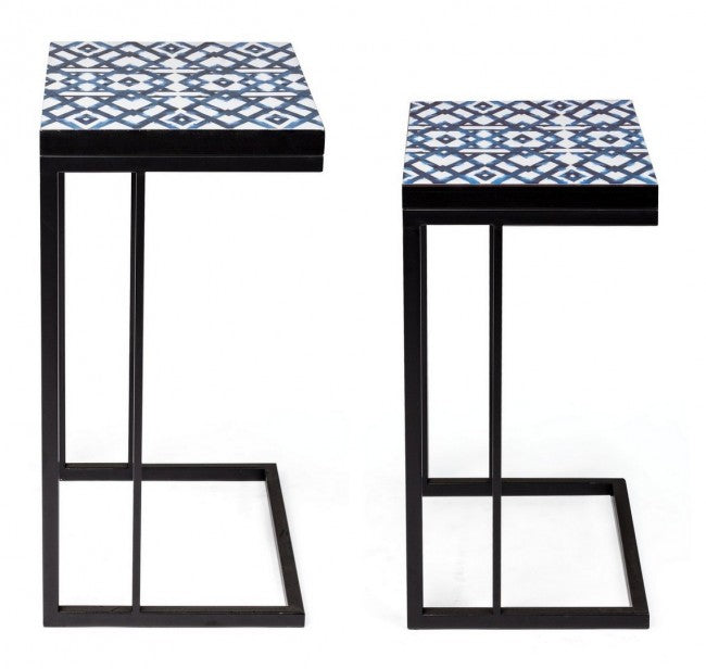 Tavolini Nero Stile Moderno da Interno - DECLAN