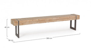 Panca Legno Marrone Industriale da Interno - THEO