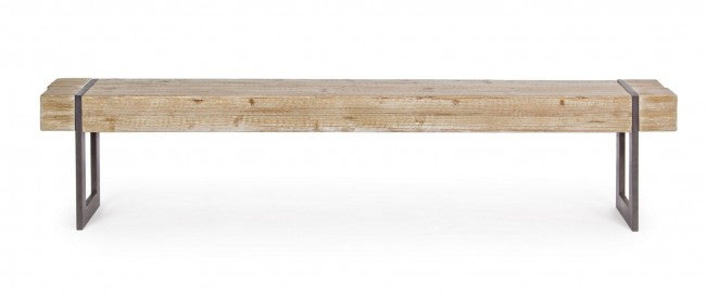 Panca Legno Marrone Industriale da Interno - THEO