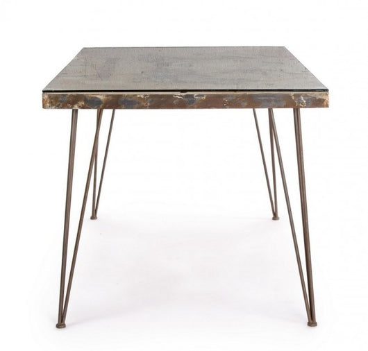 Tavolo Legno Grigio Industriale da Interno 160x90 - RYDER