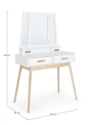 Consolle con Specchio Legno Bianco Moderna da Interno - EXCEPTIONAL