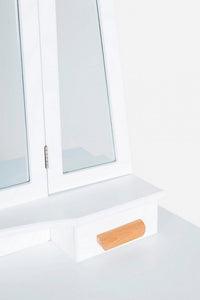 Consolle con Specchio Legno Bianco Moderna da Interno - EXCEPTIONAL