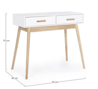 Consolle 2 Cassetti Legno Bianco Moderna da Interno - EXCEPTIONAL
