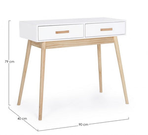 Consolle 2 Cassetti Legno Bianco Moderna da Interno - EXCEPTIONAL