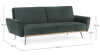 Divano Letto Velluto Verde Moderno da Interno - JACK