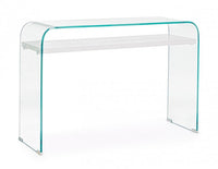 Consolle 2 Piani Legno Bianco Moderna da Interno 110x35 - SARA