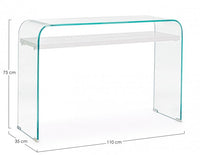 Consolle 2 Piani Legno Bianco Moderna da Interno 110x35 - SARA