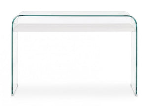 Consolle 2 Piani Legno Bianco Moderna da Interno 110x35 - SARA