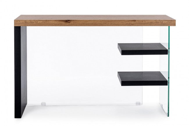 Scrivania Legno Nero Industriale da Interno 120x50 - SARA