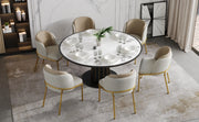 Sedia da Pranzo Ergonomica con Piedini Regolabili e Design Antiribaltamento in Metallo e Legno Beige 59.99 × 57.15 × 52.71 cm