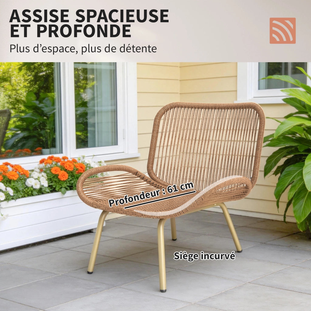 Set divano giardino 4 pezzi ¨C zephmum ¨C beige