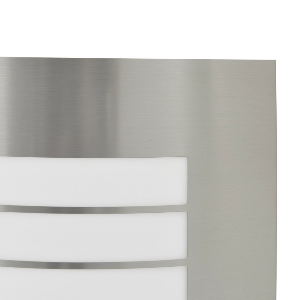 Lampade da parete esterne con sensore 2 pz Acciaio inox Argento IP44
