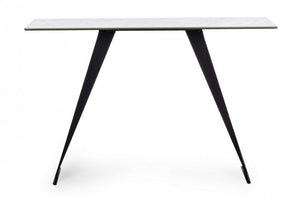 Consolle Ceramica Bianco Moderna da Interno 120x40 - MARTHA